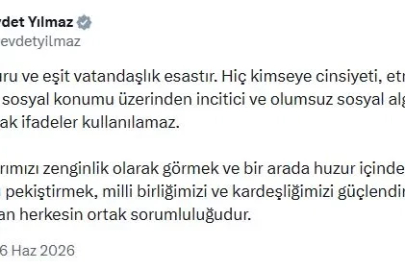 Cevdet Yılmaz: İnsan onuru ve eşit vatandaşlık esastır
