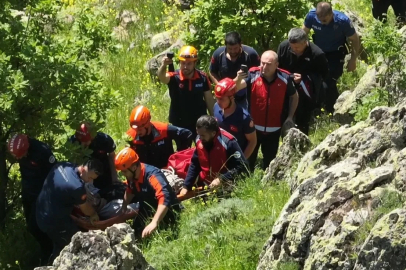 Kayseri'de kayalıklardan düşen kişi yaralandı