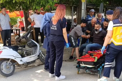 Otomobille çarpışan motosikletin sürücüsü yaralandı