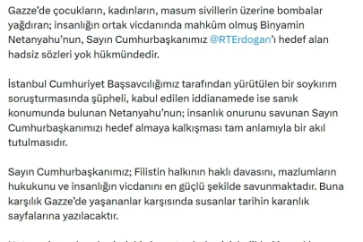 Bakan Gürlek: Netanyahu'nun, Cumhurbaşkanımızı hedef almaya kalkışması akıl tutulmasıdır