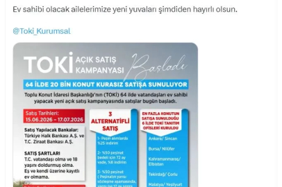 Bakan Kurum: 20 bin TOKİ konutunu, kurasız satışa sunuyoruz