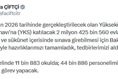 Bakan Çiftçi: YKS'de 44 bin 886 personelimiz görev yapacak
